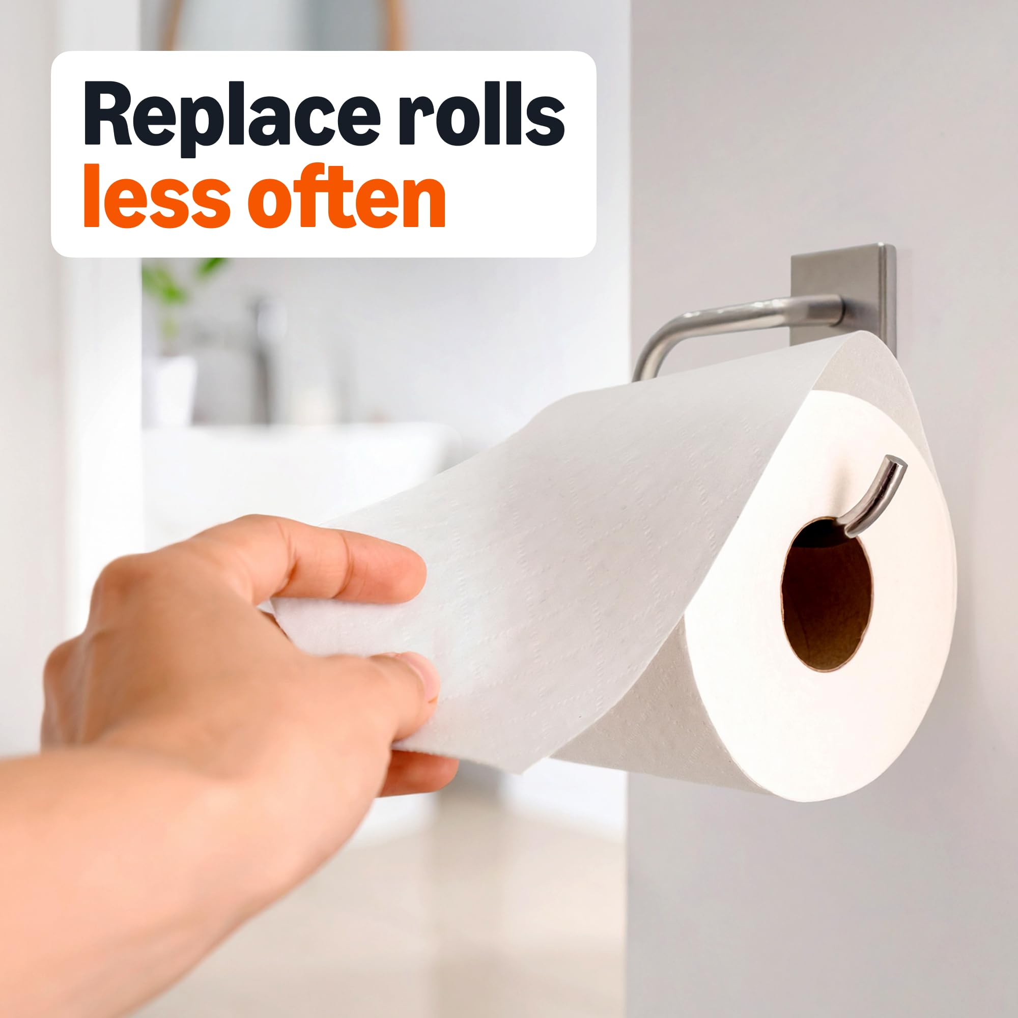Basics 1000 Sheet 1-Ply Bath Tissue, 8 Rolls, Septic Safe